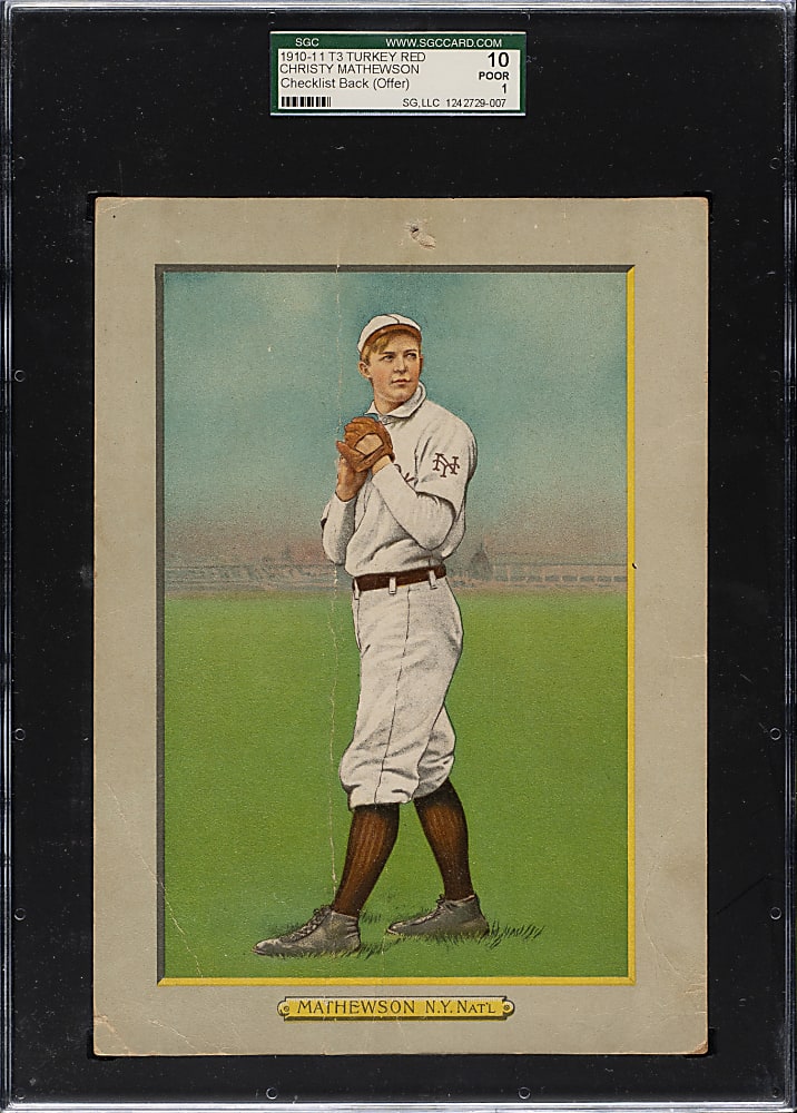 1911 T3 Turkey Red #27 Christy Mathewson SGC POOR 10