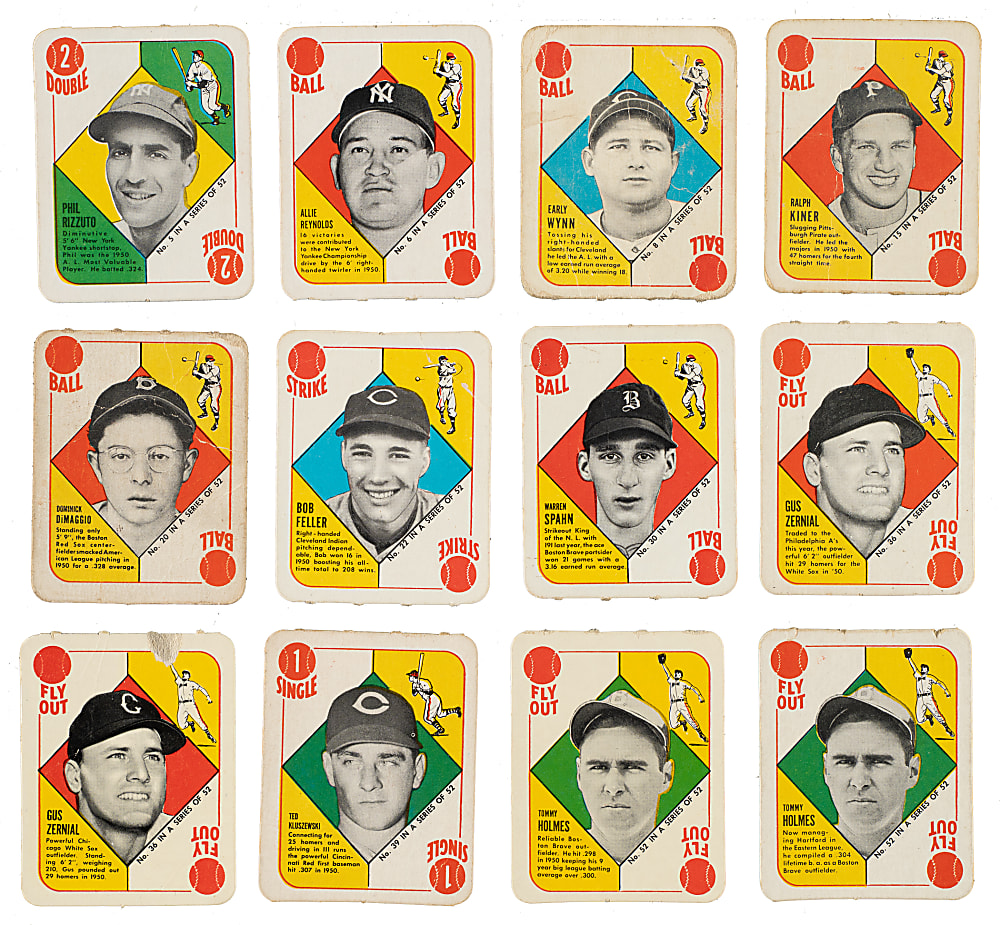 1951 Topps Red Backs Complete Set (52) Plus Two Variations
