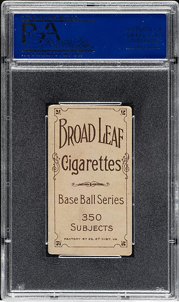 1909-1911 T206 White Border Fred Burchell PSA GOOD 2 (MK) - Broad Leaf 350 Back