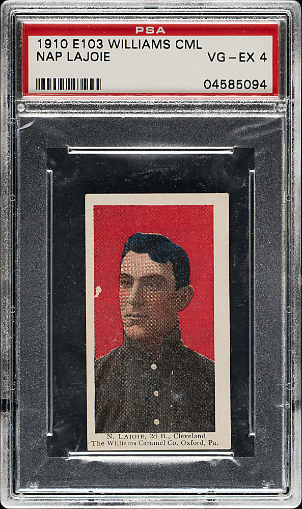 1910 E103 Williams Caramel Nap Lajoie PSA VG-EX 4