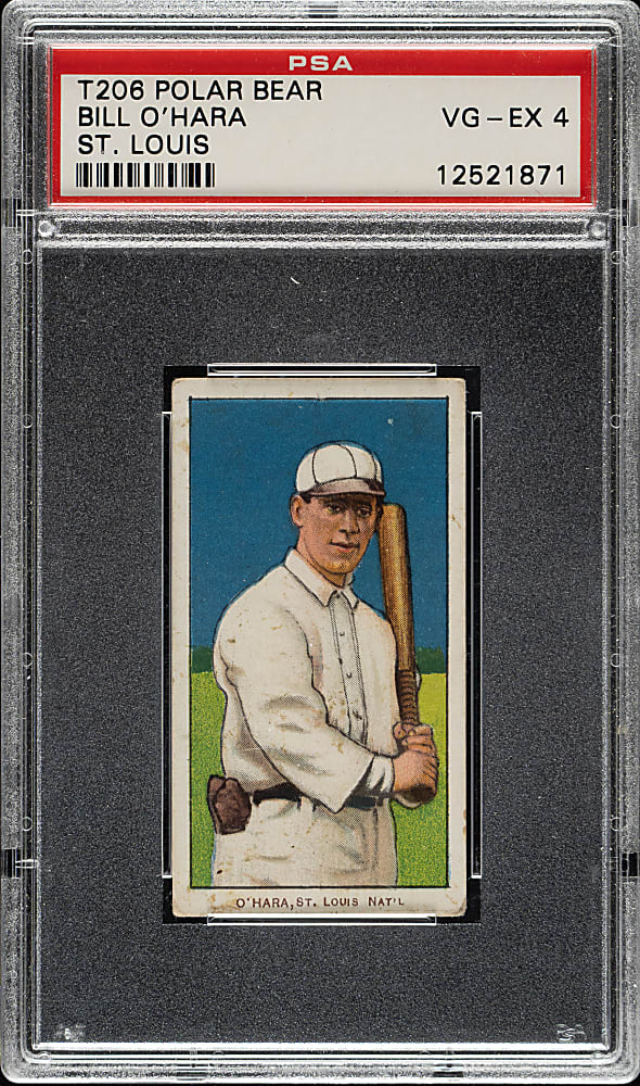 1909-1911 T206 White Border Bill O'Hara St. Louis Variation PSA VG-EX 4
