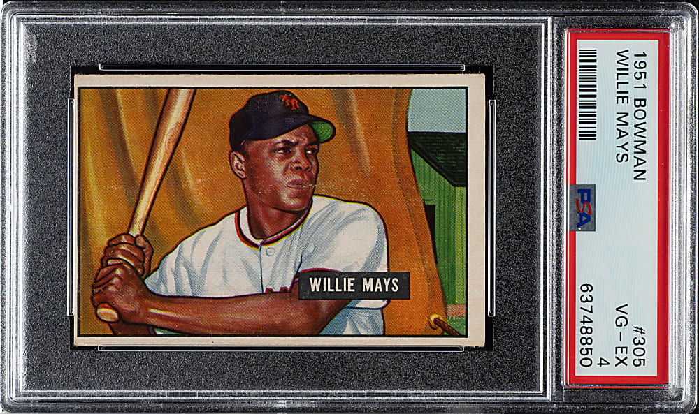 1951 Bowman #305 Willie Mays Rookie PSA VG-EX 4
