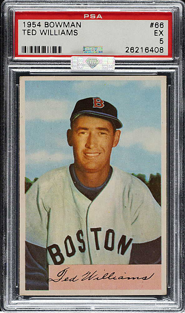 1954 Bowman #66 Ted Williams PSA EX 5 (MBA Silver Diamond)