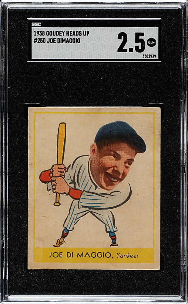 1938 R323 Goudey "Heads-Up" #250 Joe DiMaggio SGC GOOD+ 2.5
