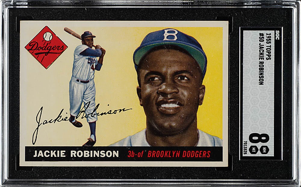1955 Topps #50 Jackie Robinson SGC NM/MT 8