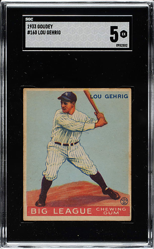 1933 R319 Goudey #160 Lou Gehrig SGC EX 5