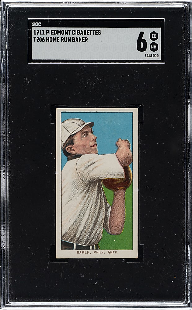 1909-1911 T206 White Border Home Run Baker SGC EX/NM 6
