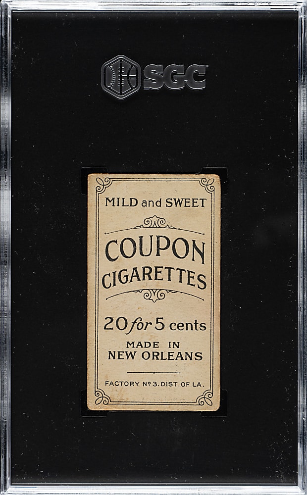 1914 T213 Coupon Cigarettes (Type 2) Hal Chase Buffalo Portrait SGC GOOD 2