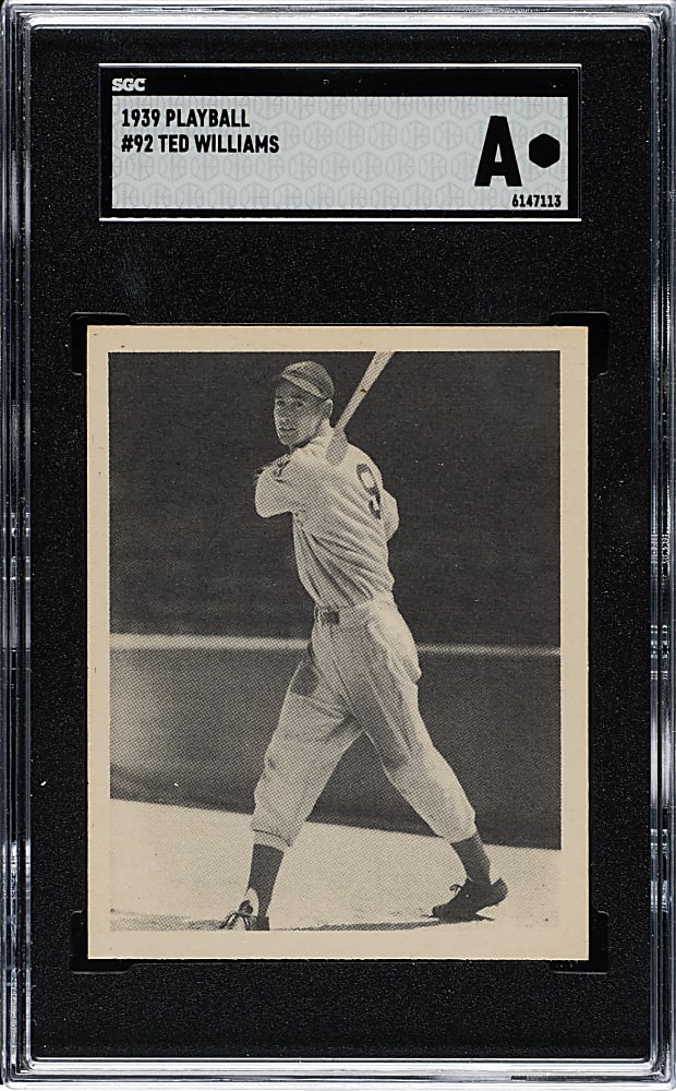 1939 R334 Play Ball #92 Ted Williams Rookie - SGC
