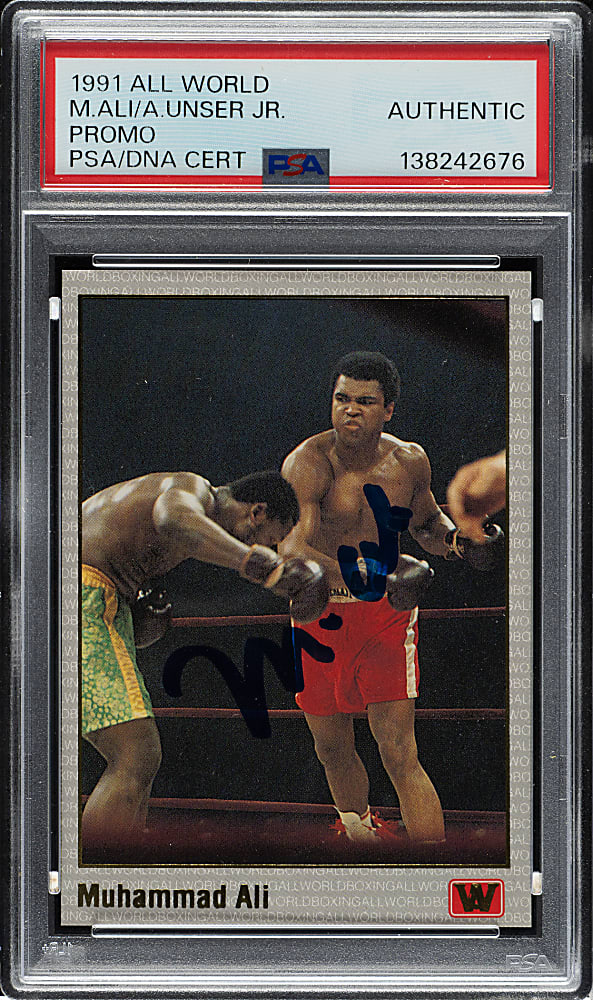 Signed 1991 All World Muhammad Ali Promo - PSA/DNA