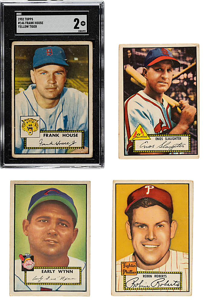 1952 Topps Collection (162) Including 21 High Numbers and Rare #146 Frank House "Yellow Tigers Logo" Variation