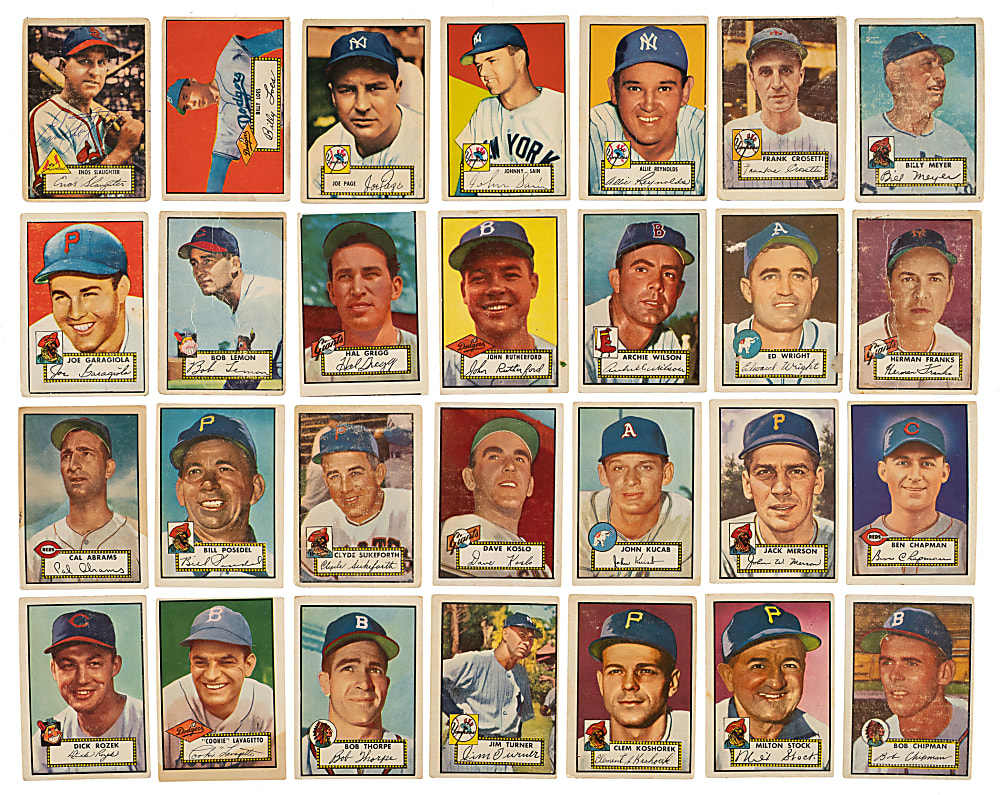 1952 Topps Collection (162) Including 21 High Numbers and Rare #146 Frank House "Yellow Tigers Logo" Variation