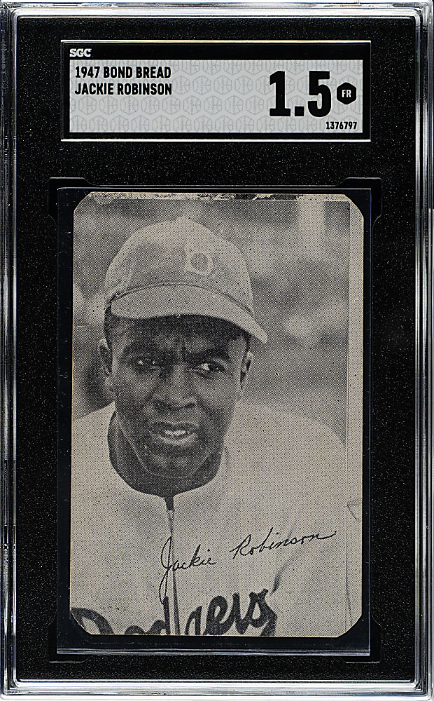 1947 W571 "Homogenized" Bond Bread Jackie Robinson SGC FAIR 1.5