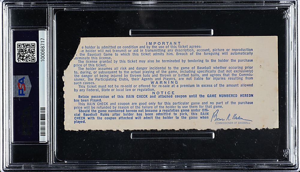 1969 New York Mets (vs. Baltimore Orioles) World Series Game 3 Ticket Stub Signed by Nolan Ryan PSA/DNA GEM MINT 10 - Nolan Ryan Save