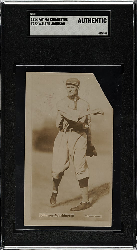 1914 T222 Fatima Cigarettes Walter Johnson - SGC
