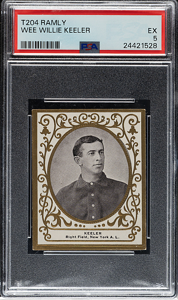 1909 T204 Ramly Tobacco Wee Willie Keeler PSA EX 5