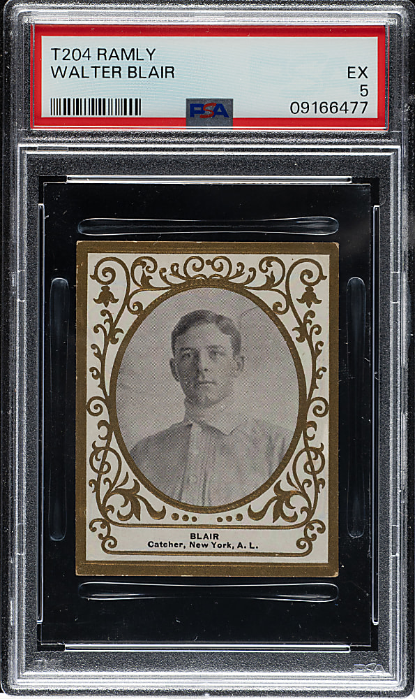 1909 T204 Ramly Tobacco Walter Blair PSA EX 5