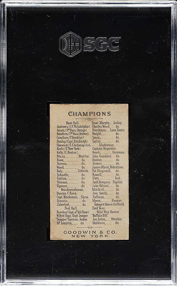 1888 N162 Goodwin Champions Jack Glasscock SGC VG/EX 4
