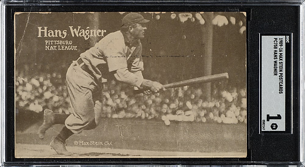 1909-1916 PC758 Max Stein Postcard Honus Wagner SGC POOR 1
