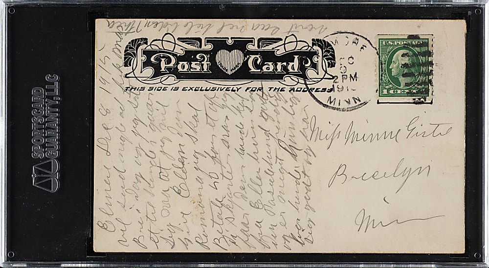1909-1916 PC758 Max Stein Postcard Honus Wagner SGC POOR 1