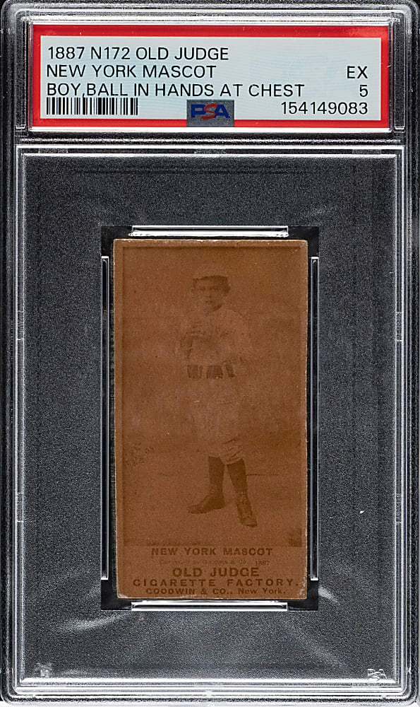 1889 N172 Old Judge New York Giants Mascot PSA EX 5 - 1 of 1 - Highest Graded!