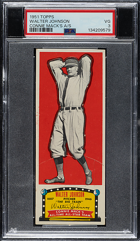 1951 Topps Connie Mack's All-Stars Walter Johnson PSA VG 3