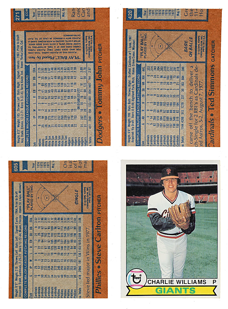 1979 Topps Collection (51) - All with 1978 Wrong Backs
