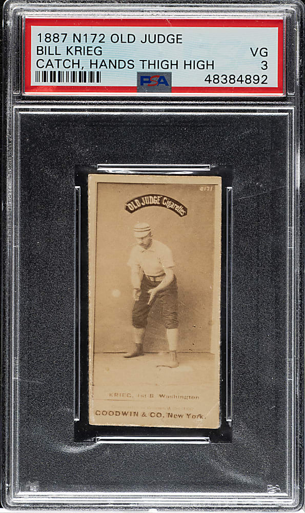1887 N172 Old Judge Bill Krieg PSA VG 3