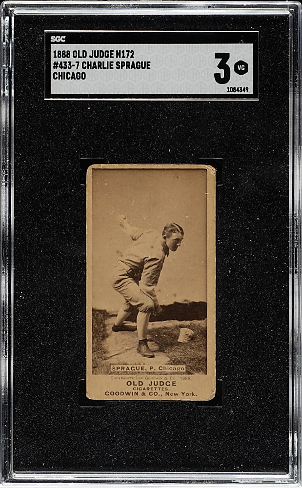 1888 N172 Old Judge Charlie Sprague SGC VG 3