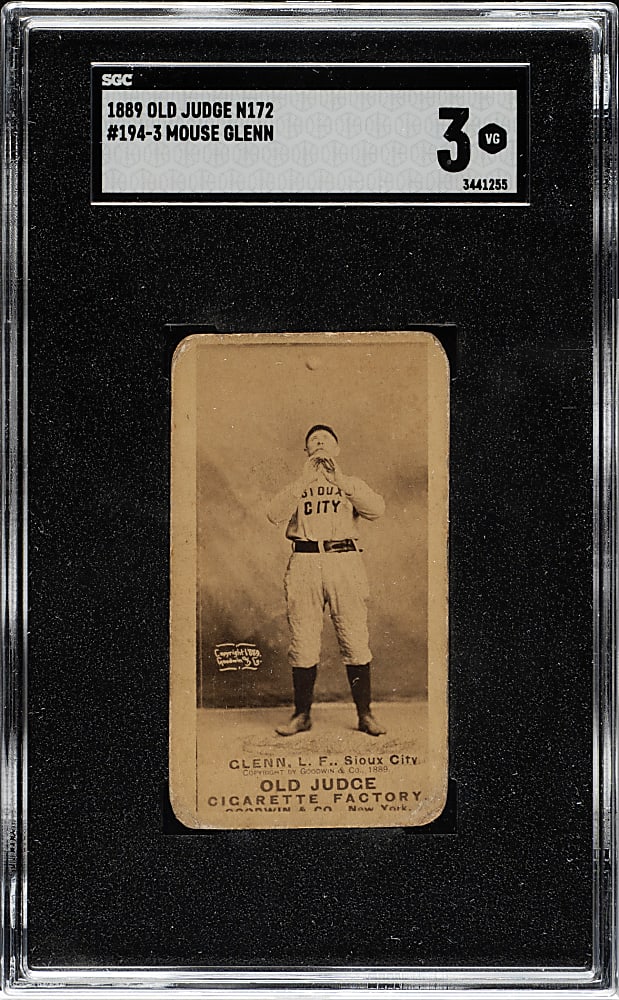 1889 N172 Old Judge Mouse Glenn SGC VG 3