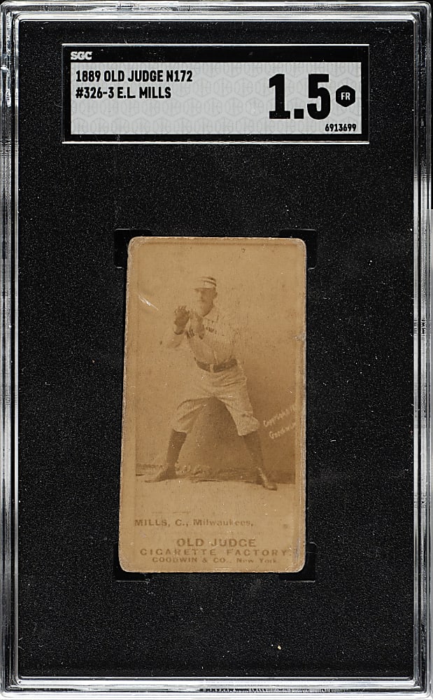 1889 N172 Old Judge E.L. Mills SGC FAIR 1.5