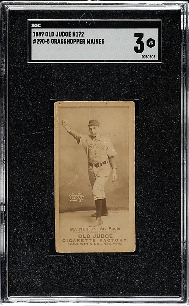 1889 N172 Old Judge Grasshopper Maines SGC VG 3