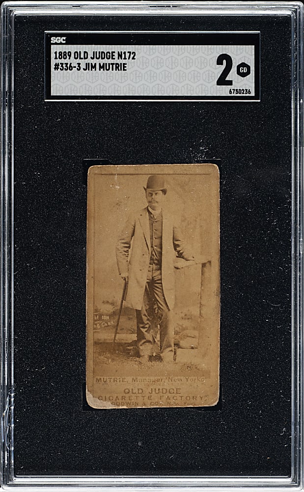 1889 N172 Old Judge Jim Mutrie (Manager) SGC GOOD 2