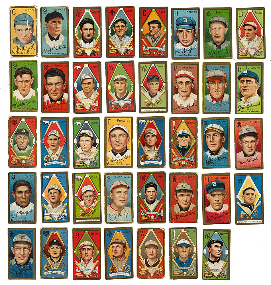1911 T205 Gold Border Collection (43) Including Joe Tinker