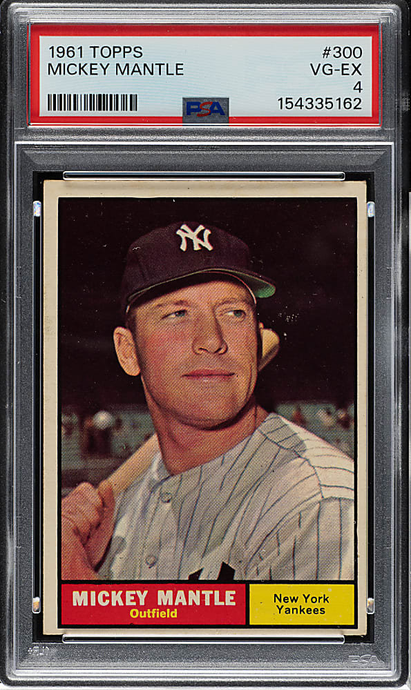 1961 Topps #300 Mickey Mantle PSA VG-EX 4