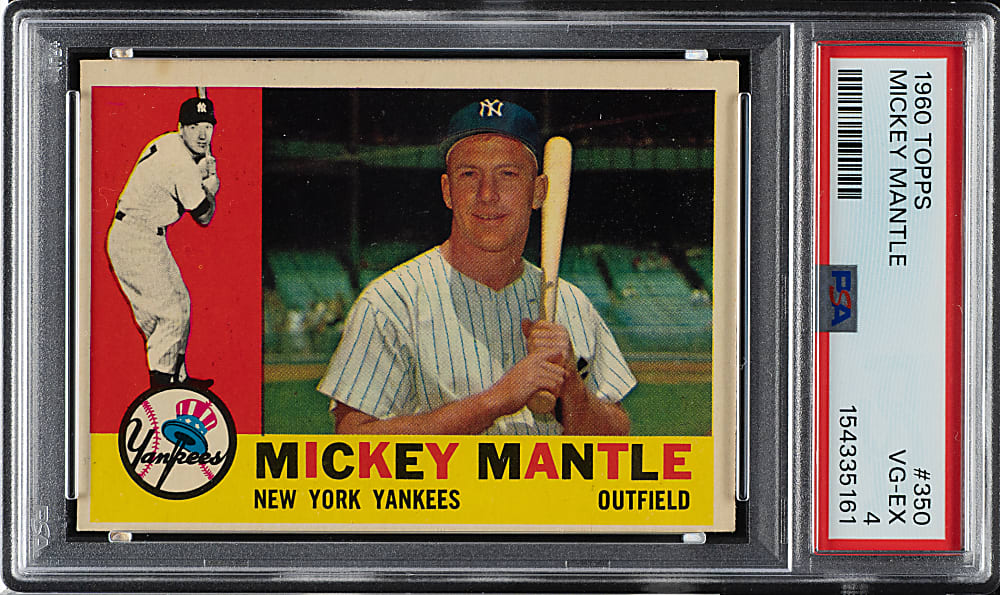 1960 Topps #350 Mickey Mantle PSA VG-EX 4