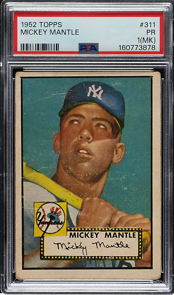 1952 Topps #311 Mickey Mantle PSA POOR 1 (MK)