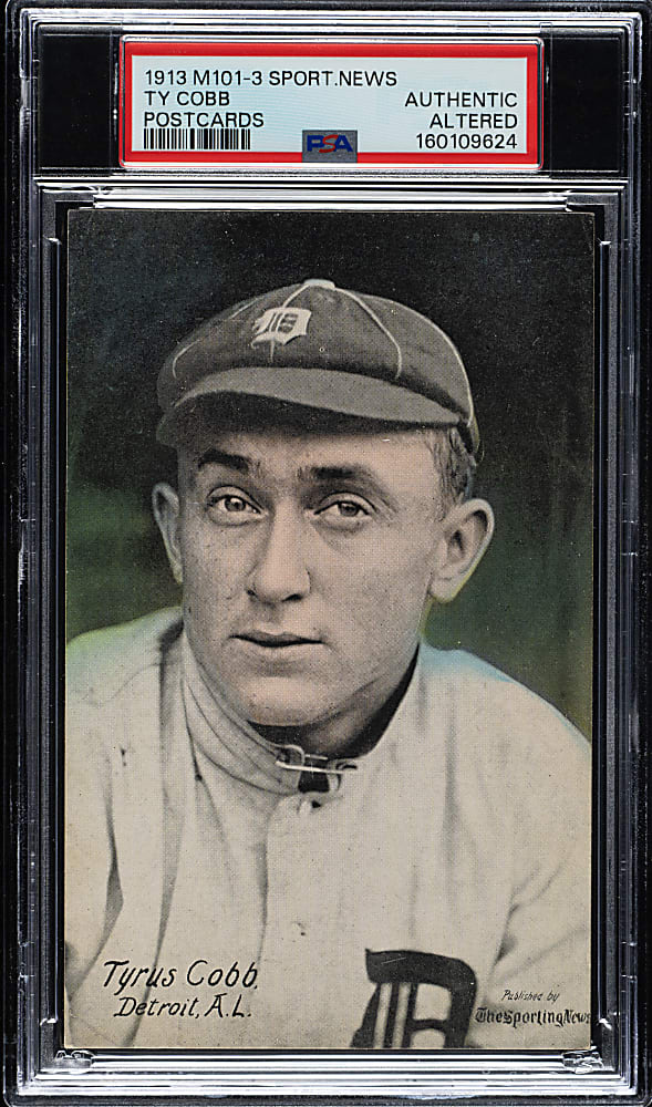 1913 M101-3 Sporting News Postcards Ty Cobb - PSA