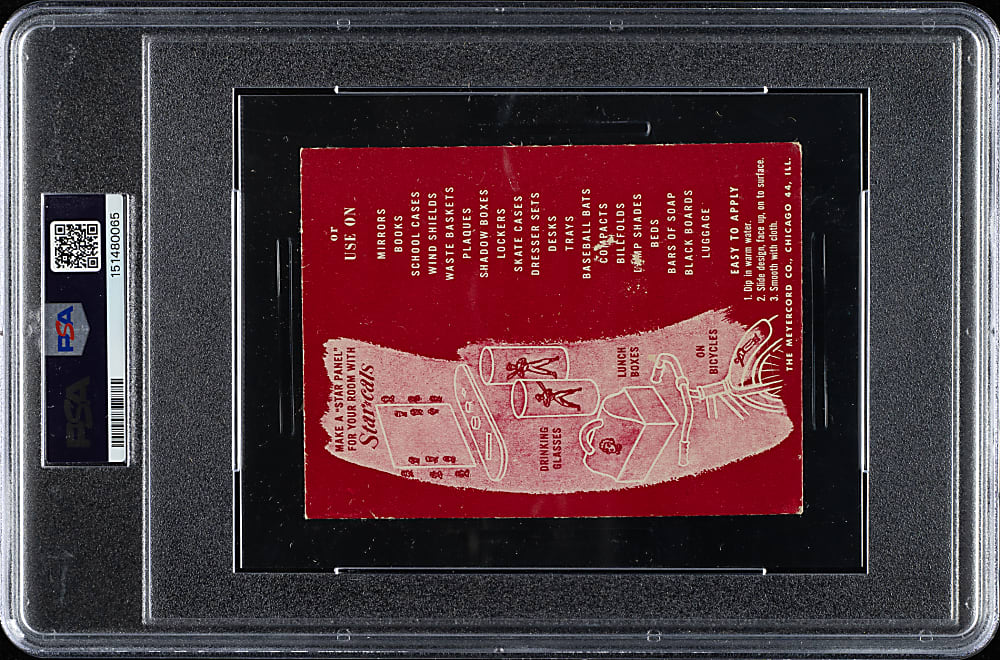 1952 Star-Cal Decals Type 2 #91-B Roy Campanella/Jackie Robinson - PSA