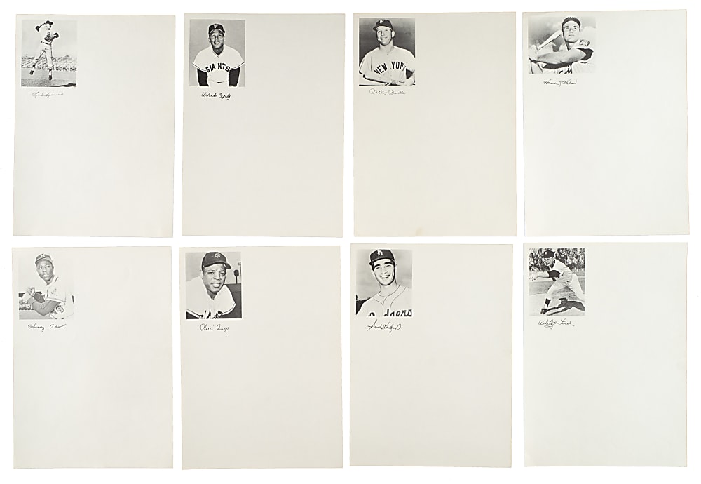 1961-1962 Major League All-Star Stationery Complete Set (32) Including Mantle, Mays, Koufax, and Aaron in Original Box