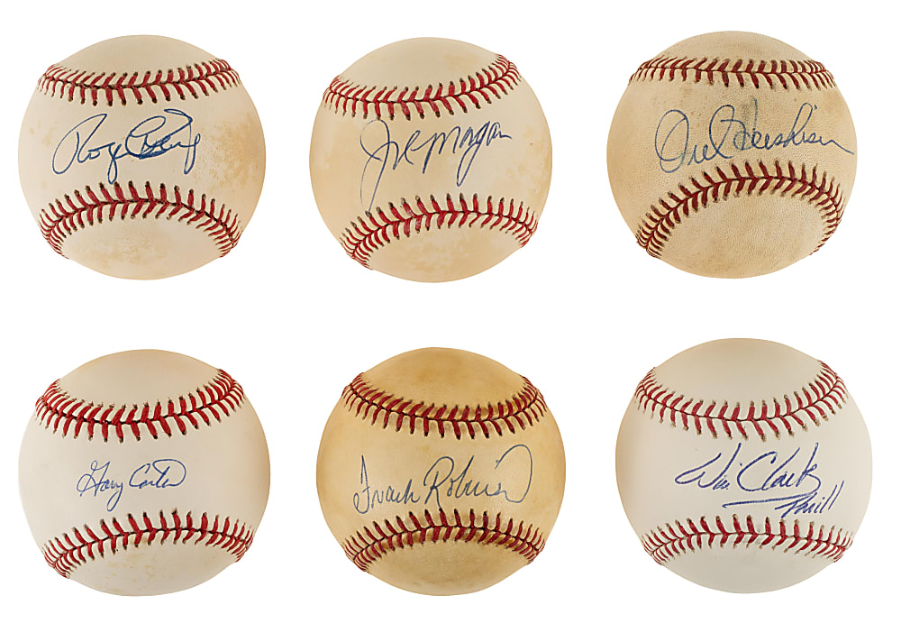 1980s and 1990s San Francisco Giants Single-Signed Baseball Collection (23) Including M. Williams, W. Clark, F. Robinson, and K. Mitchell