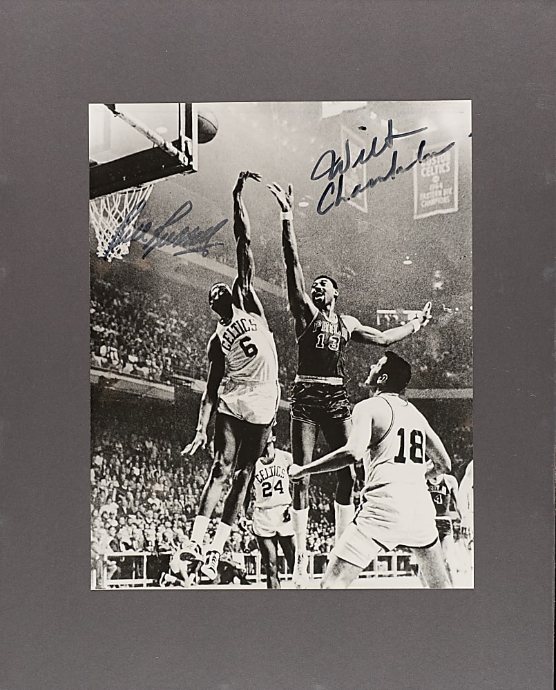 Bill Russell and Wilt Chamberlain Signed Photograph - JSA