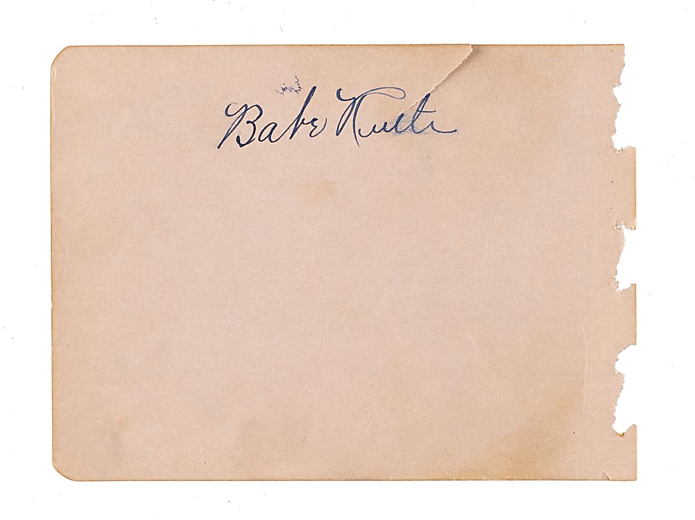Babe Ruth Cut Signature - JSA