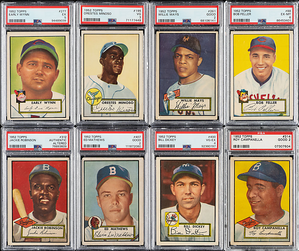 1952 Topps PSA-Graded Near-Complete Set (406/407)