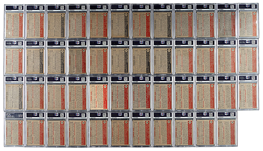 1952 Topps PSA-Graded Near-Complete Set (406/407)