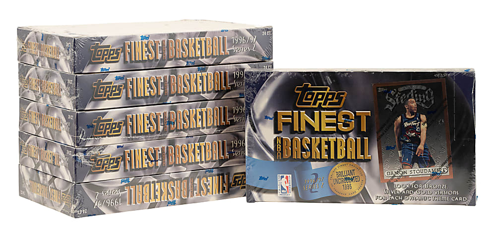 1996-1997 Topps Finest Basketball Second Series Original Hobby Case (6 Factory-Sealed Boxes) - Kobe Bryant Rookie Year
