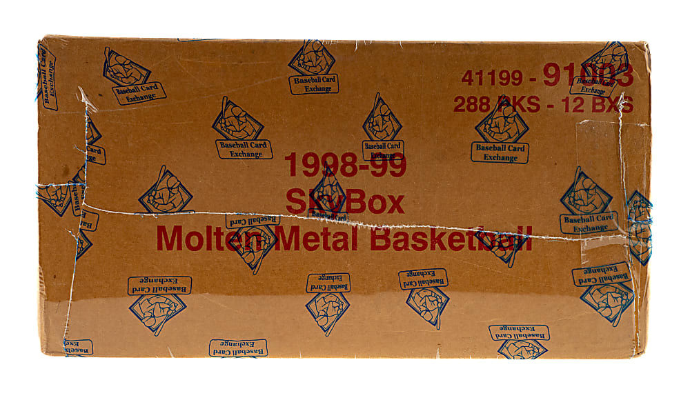 1998-1999 Skybox Molten Metal Basketball Factory-Sealed Unopened Hobby Case (12 Boxes) - BBCE - Dirk Nowitzki, Paul Pierce, and Vince Carter Rookie Year