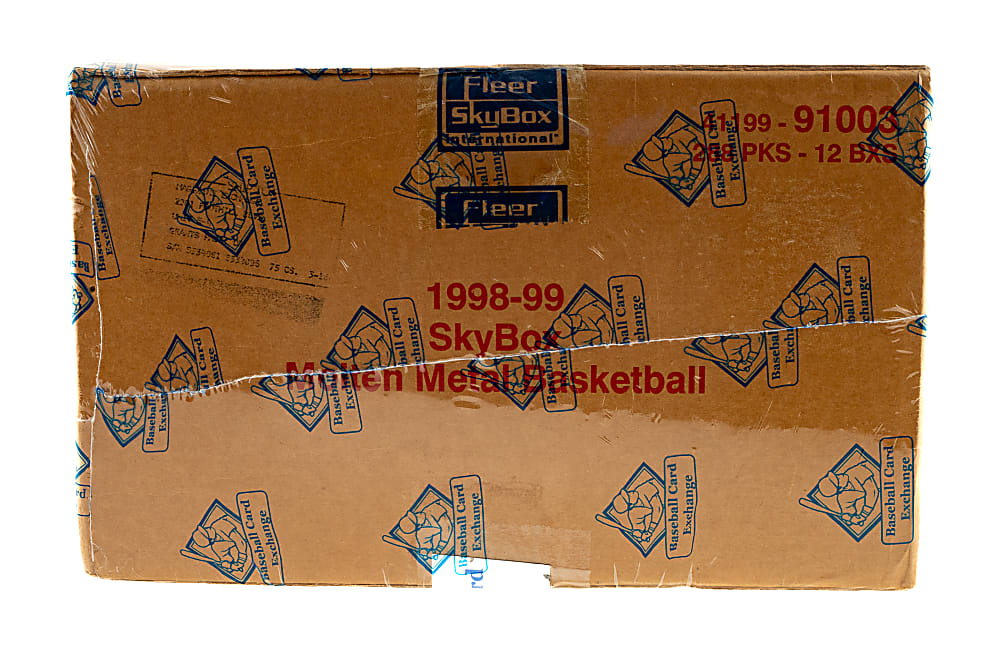 1998-1999 Skybox Molten Metal Basketball Factory-Sealed Unopened Hobby Case (12 Boxes) - BBCE - Dirk Nowitzki, Paul Pierce, and Vince Carter Rookie Year