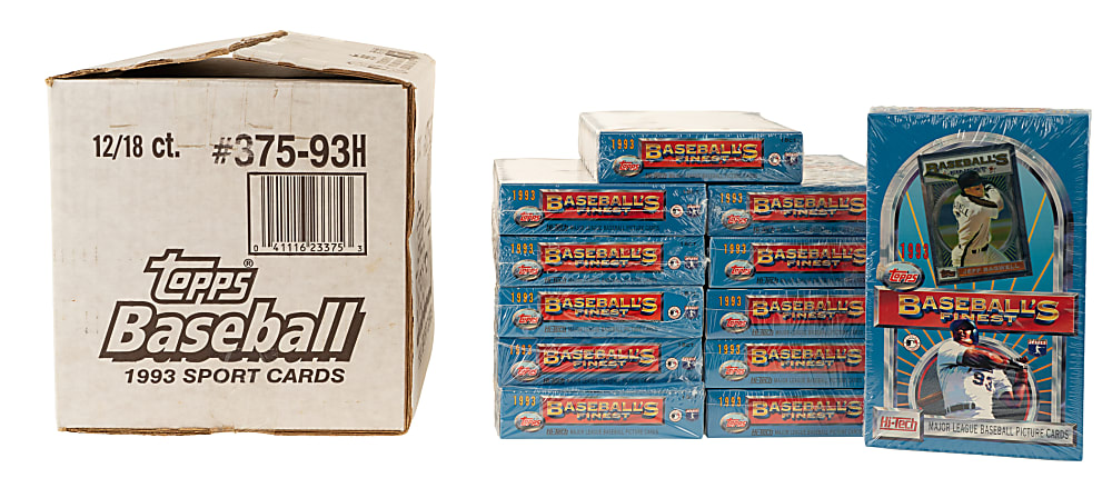 1993 Topps Finest Original Hobby Case (12 Factory-Sealed Boxes)