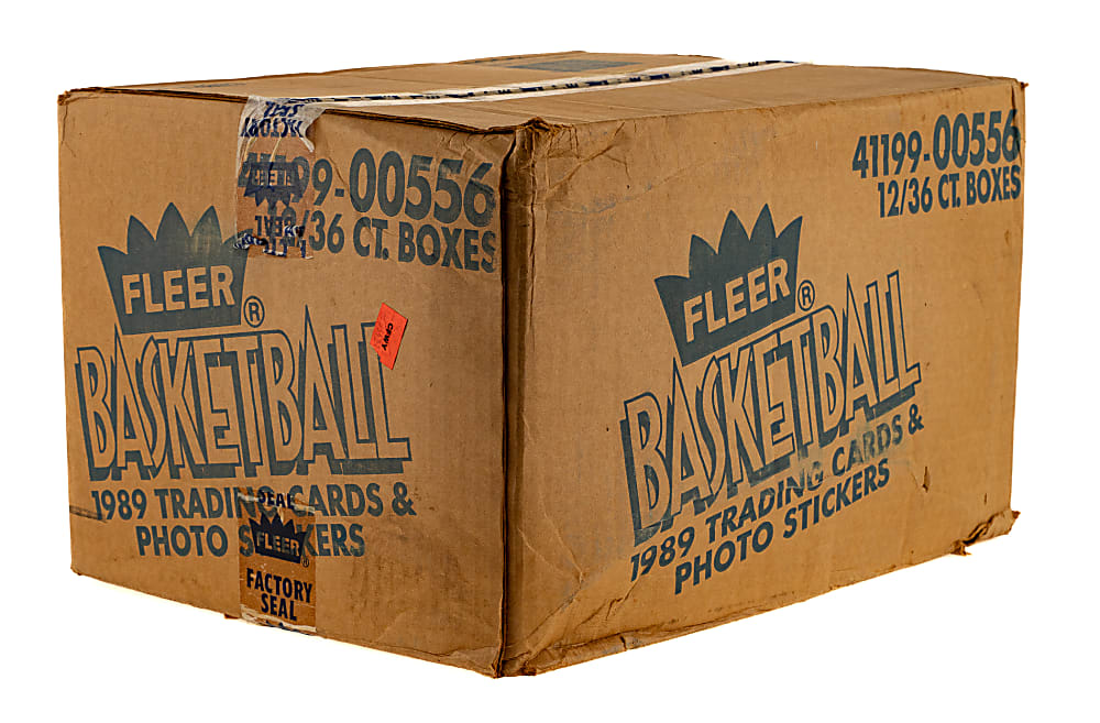 1989-1990 Fleer Basketball Factory-Sealed Unopened Wax Box Case (12 Boxes)